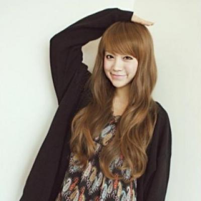 卷发女发 长卷发斜刘海仿真发 女生假发